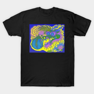 Neon Dragon With 4 Elements Variant 27 T-Shirt